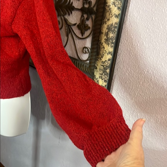 MM by My Michelle Sweater - Stunning Red Wrap Sweater for Women Sz XL - Picture 5 of 10